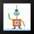 thumbnail image 2 of Averinos, Melissa 15x15 Black Modern Framed Museum Art Print Titled - Robot Party III on Squares, 2 of 5