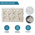 thumbnail image 6 of Brown Bunny Floral Easter Placemats Set of 8, Elegant Pastoral Spring Floral Placemats for Dining Table, Place Mats for Kitchen Tabletop, Waterproof Wipeable Dining Table Mats Set, 6 of 9
