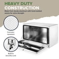 thumbnail image 4 of ARKSEN 30" Aluminum Truck Underbody Diamond Plate ToolBox w/ T-Handle Latch Durable Pickup Trailer Storage Organizer Tool Box Key Lock, Silver, 4 of 7