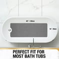 thumbnail image 4 of HITSLAM Non Slip Bathtub Mat 40"x 16",Extra Long Bath Mat for Tub,Soft PVC Loofah Shower Floor Mat with Drain,Quick Drying Bathroom Tub Mat for Wet Area,Without Suction Cup,Gray, 4 of 7