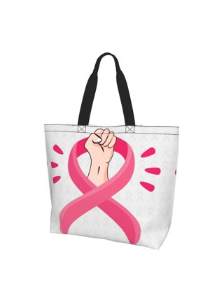 St Louis Cardinals Pink Ribbon Breast Cancer Awareness Cotton Canvas Tote  Bag
