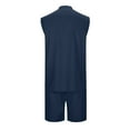 thumbnail image 2 of RUTAYY Men's Outfits 2 Piece Lace Up Solid Color Summer Casual Sleeveless Tank Tops Shorts with Pocket Classic Stylish Clothing Sets, 2 of 7