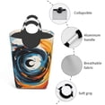 thumbnail image 4 of DouZhe 50L Rectangular Laundry Basket, Red Blue Spiral Football Prints Waterproof Foldable Laundry Hamper with Aluminum Handles, 4 of 6