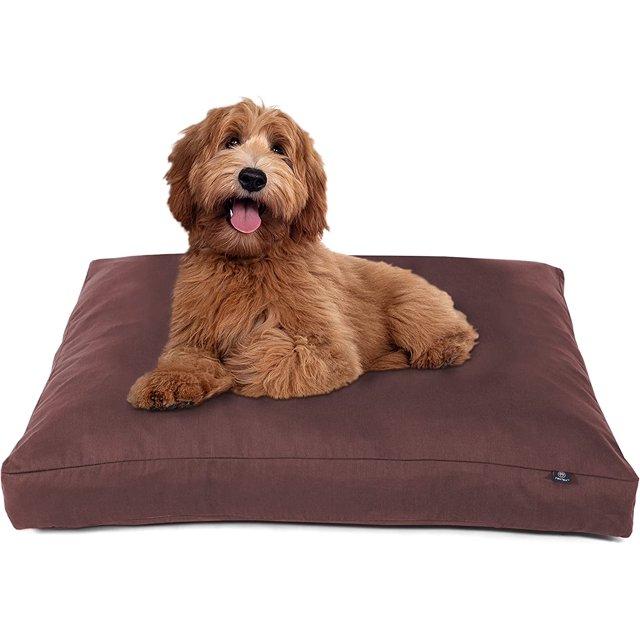 PawTex Hazelnut Brown Thick Rectangular Dog Bed Durable Pet Sleeping