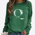 thumbnail image 2 of Pompotops Hiver Femmes Décontracté Manches Longues Hauts Dames Imprimé Chandail Blouse T-Shirt Chandail Liquidation, 2 of 4