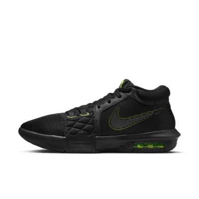 Nike Lebron Witness VIII Men's Basketball Shoes Color: Black Silver Black Size: 7
