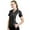 Black/White, variant on Monterey Club Women's Pro Mesh Texture Block Zip Golf Polo Shirt #2178