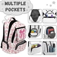 thumbnail image 5 of Aplkyhs Kids Backpack Set of 4 Pink Leopard Bow Print with Lunch Box Pencil Case and Water Bottle Carrier Includes Schoolbag with Front Pocket Elementary School Boys and Girls, 5 of 7