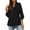 Z - Solid Black, variant on Nlife Women Bohemian Floral Print 3/4 Sleeve V Neck Shirt