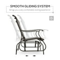 thumbnail image 4 of 2-Person Glider Bench, Outdoor Rocking Chair with Mesh, Mixed Grey, 4 of 9