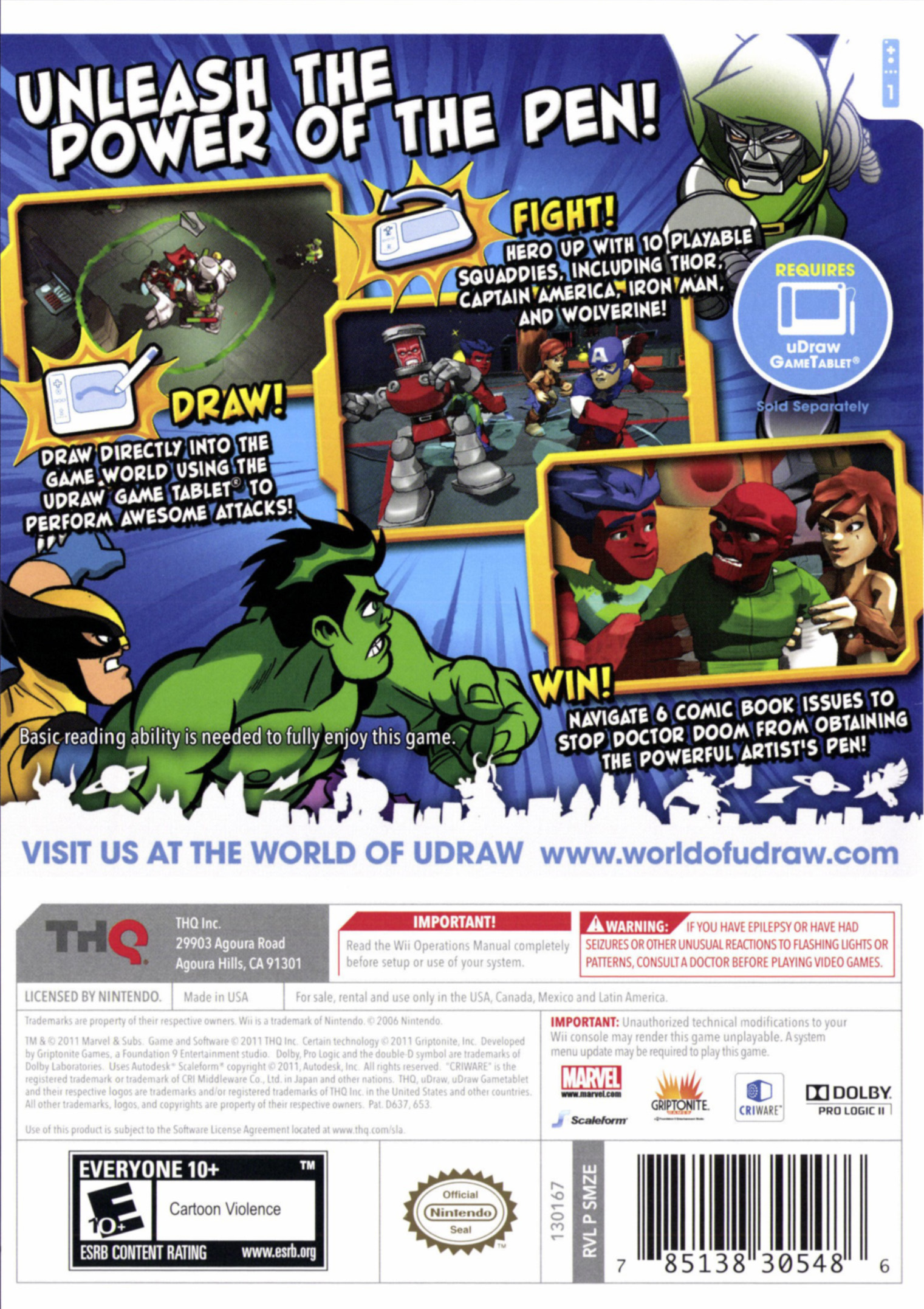 uDraw Marvel Super Hero Squad: Comic Combat - Wii - image 2 of 6