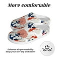 thumbnail image 6 of Lsque Koi Fish And Corals Pattern Womens Comfort Cotton on Scuff With Memory Foam and Anti-skid Sole Slipper-42/43, 6 of 7