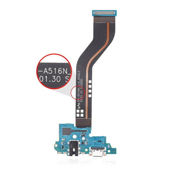Replacement Charging Port Flex With Headphone Jack Compatible For Samsung Galaxy A51 5G (A516 / 2020) (Global Version, Flex # A516N)