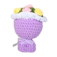 thumbnail image 3 of Ramo de flores de punto, flores artificiales para cumpleaños, bodas, día del maestro. Púrpura, 3 of 9
