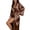 Brown, variant on Women's Sexy Satin Long Sleeve Robe, Comfortable and Elegant Lingerie Robe for Bedroom, Boudoir, and Post-Shower, Soft and Silky Loungewear Cover Up-Light Pink