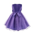 thumbnail image 5 of USNSM (1-10 Years) Children's Fashion Cute Dress Girl Sleeveless Soft Comfy Princess Dress Bow Mesh Tulle Dress Purple 1-2 Years, 5 of 5
