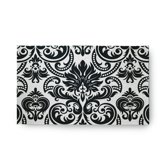 18" x 30" Simply Daisy Alexys French Country Chenille Area Rug, Black