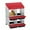 Red | 2 x 2 Holes, variant on EuKer 2 x 2 Hole Metal Nesting Boxes for Chickens, Roll Away Nesting Boxes with Removable Tray for Backyard Coop, Red