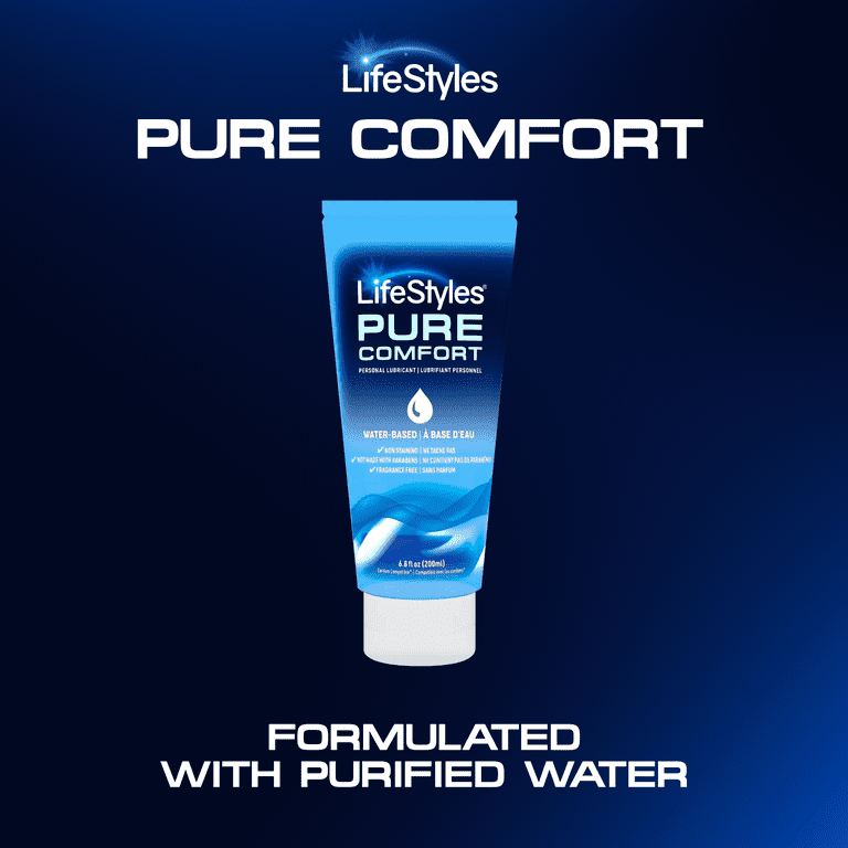 LifeStyles, Water Based Personal Lubricant, 6.8 fl oz, Pure Comfort -  Walmart.com