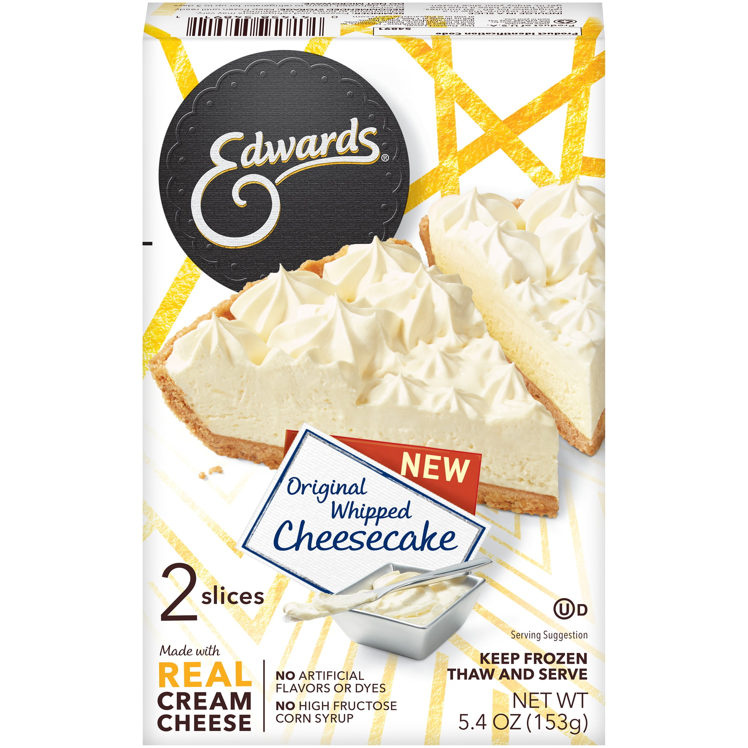Edwards Original Whipped Cheesecake, 5.40 oz, 2 Slices