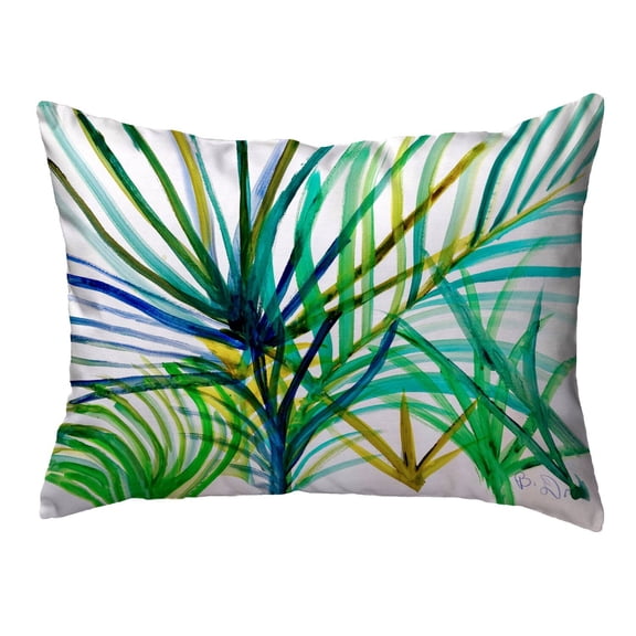 Betsydrake NC1157 16 x 20 in. Teal Palms No Cord Pillow