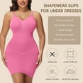 thumbnail image 3 of MANIFIQUE Women Shapewear Dress Full Slip Tummy Control Body Shaper V Neck Adjustable Spaghetti Strap, 3 of 6