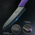 thumbnail image 4 of Ceramic Knife Set Professional Kitchen Knife with Sheath,Super Sharp Rust Proof Stain Resistant (6" Chef Knife,5" Utility Knife,4" Fruit Slicer,3" Paring,One Peeler), 4 of 8
