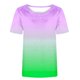 thumbnail image 4 of Camiseta de Manga Corta de Cuello Redondo Impresa Casual de la Moda de las Mujeres, Poliéster Ligero para el Uso Diario, 4 of 8