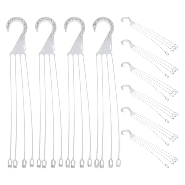 10 ganchos de plástico para colgar cestas y macetas de exterior.