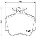 thumbnail image 4 of Brembo Brake Pad P06017 FMSI Number D645-7523; Low-Metallic; Set Of 4; With Hardware, 4 of 4