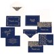 thumbnail image 1 of Tarjetas de agradecimiento con sobres, láminas de oro y azul marino (12 notas de agradecimiento), Shapec, 1 of 5