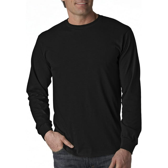 T-Shirt en Coton à Manches Longues pour Homme