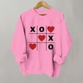 thumbnail image 5 of Valentines Day Crewneck Sweatshirts Women Long Sleeve Heart Pullover Shirts Crewneck Casual Fashion Outfits, XL Pink, 5 of 5