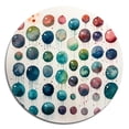 thumbnail image 2 of Designart "Emerald Depths Exploration. I" Minimalism Metal Round Wall Art, 2 of 5