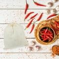 thumbnail image 3 of 7pcs Cotton Filter Bags Reusable Soup Bags Drawstring Strainer Filter Bag, 3 of 8