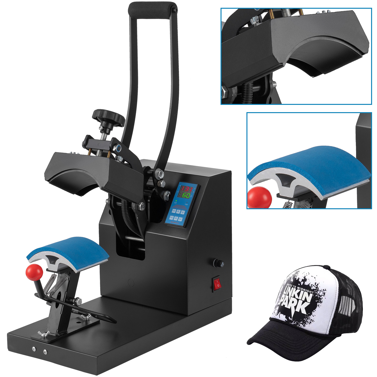 SHZOND Hat Heat Press Baseball Hat Heat Press Machine Cap Sublimation  Transfer Press 