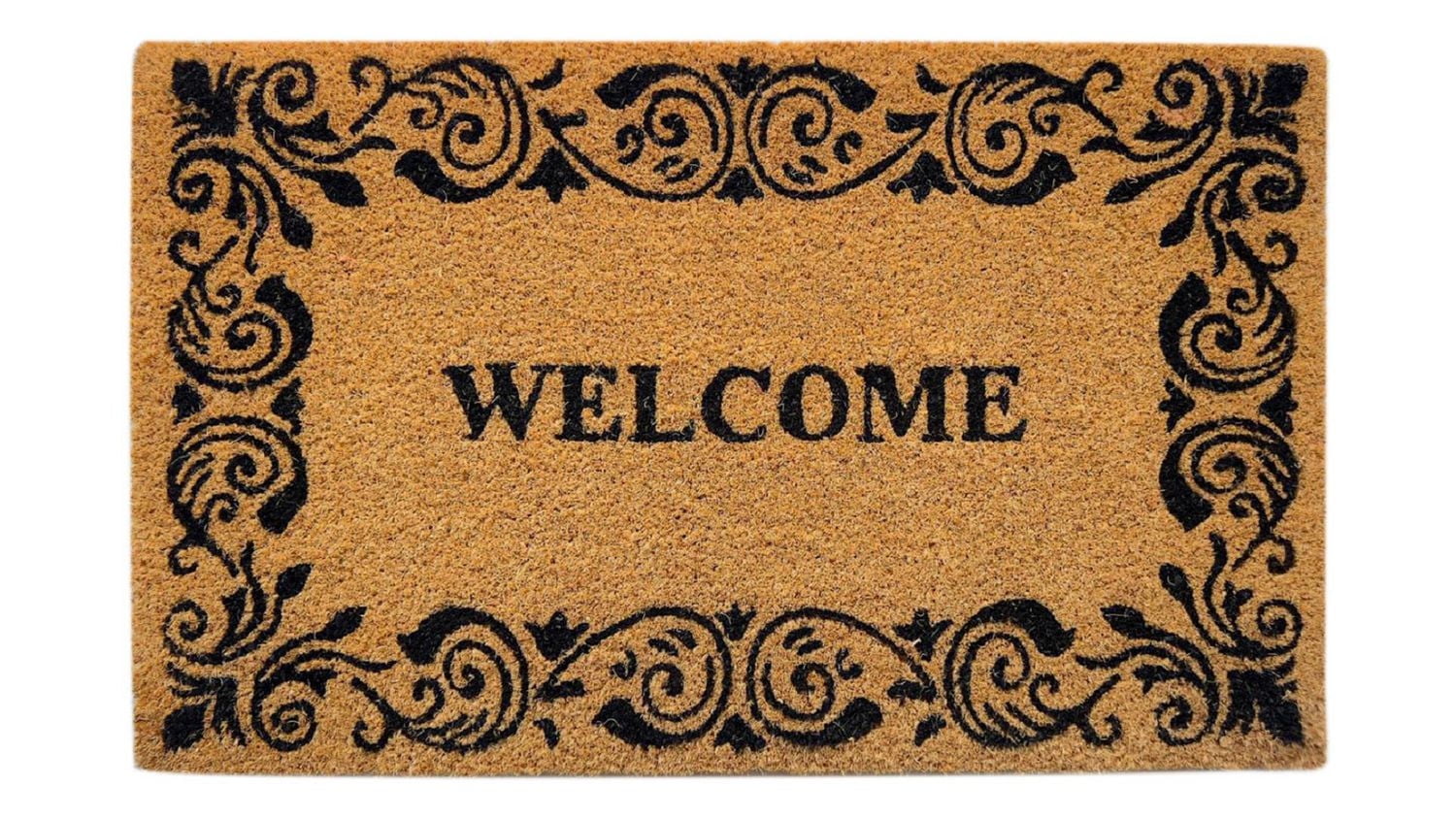 Paillasson Welcome II de Home Décor Inc. – Fibre naturelle durable, envers antidérapant