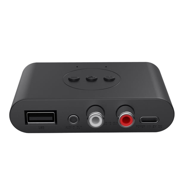 Moyic Adaptador inalámbrico Bluetooth 5.0 Receptor de audio estéreo auxiliar de 3,5 mm Reproducción de disco U Type2
