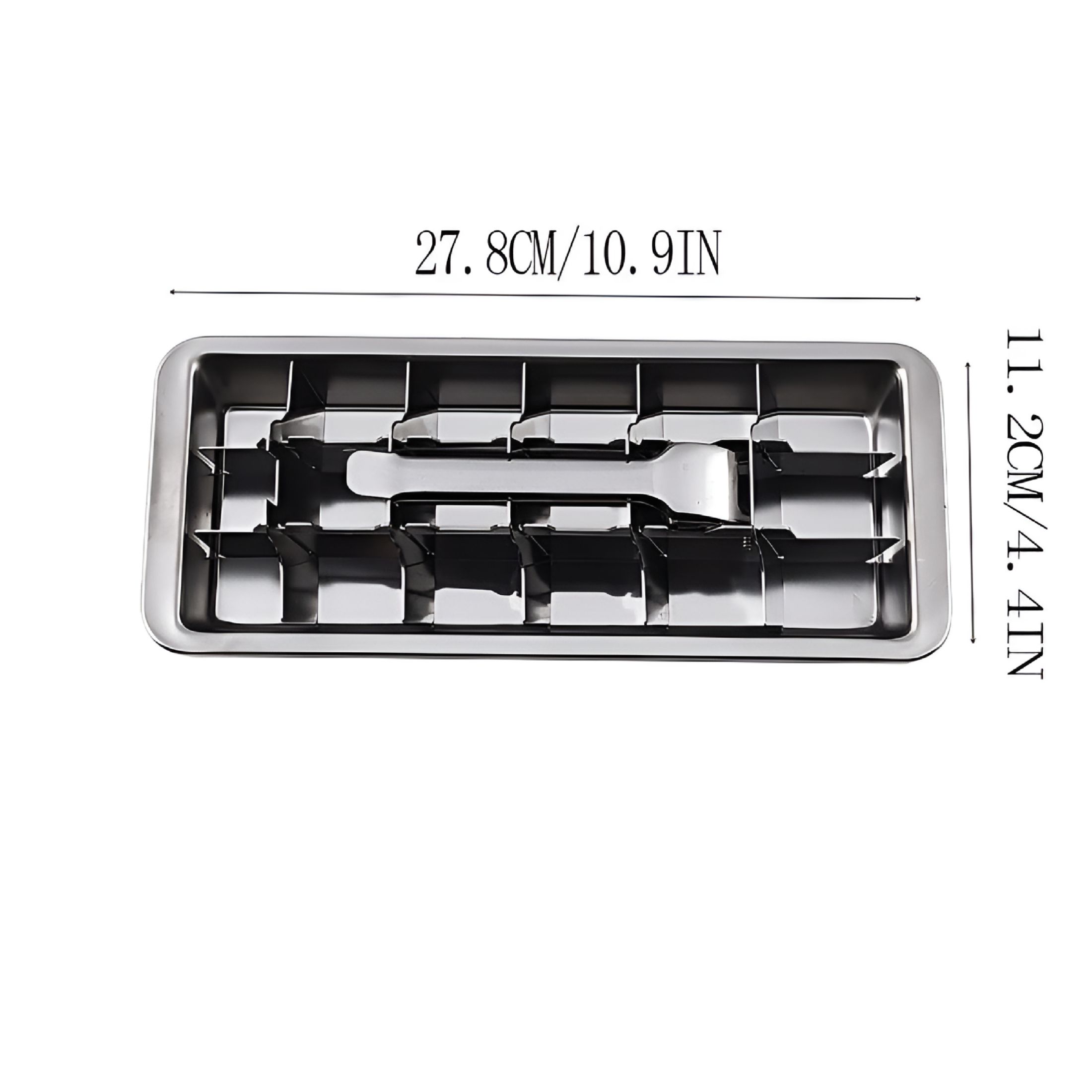 ACDANC 2026 New Metal Ice Cube Tray,304 Stainless Steel Ice Cube Trays,18 Slot Ice Cube Tray with Easy Release Handle,Ice Cube Mold for Making Cold Drink,Foods