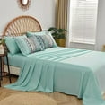 thumbnail image 3 of Boho Comforter Set Queen Size,8 Piece Bed in a Bag Sage Green Paisley Comforter and Sheet Set,Striped Bedding Set Soft Microfiber Complete Bedding Set, 3 of 8