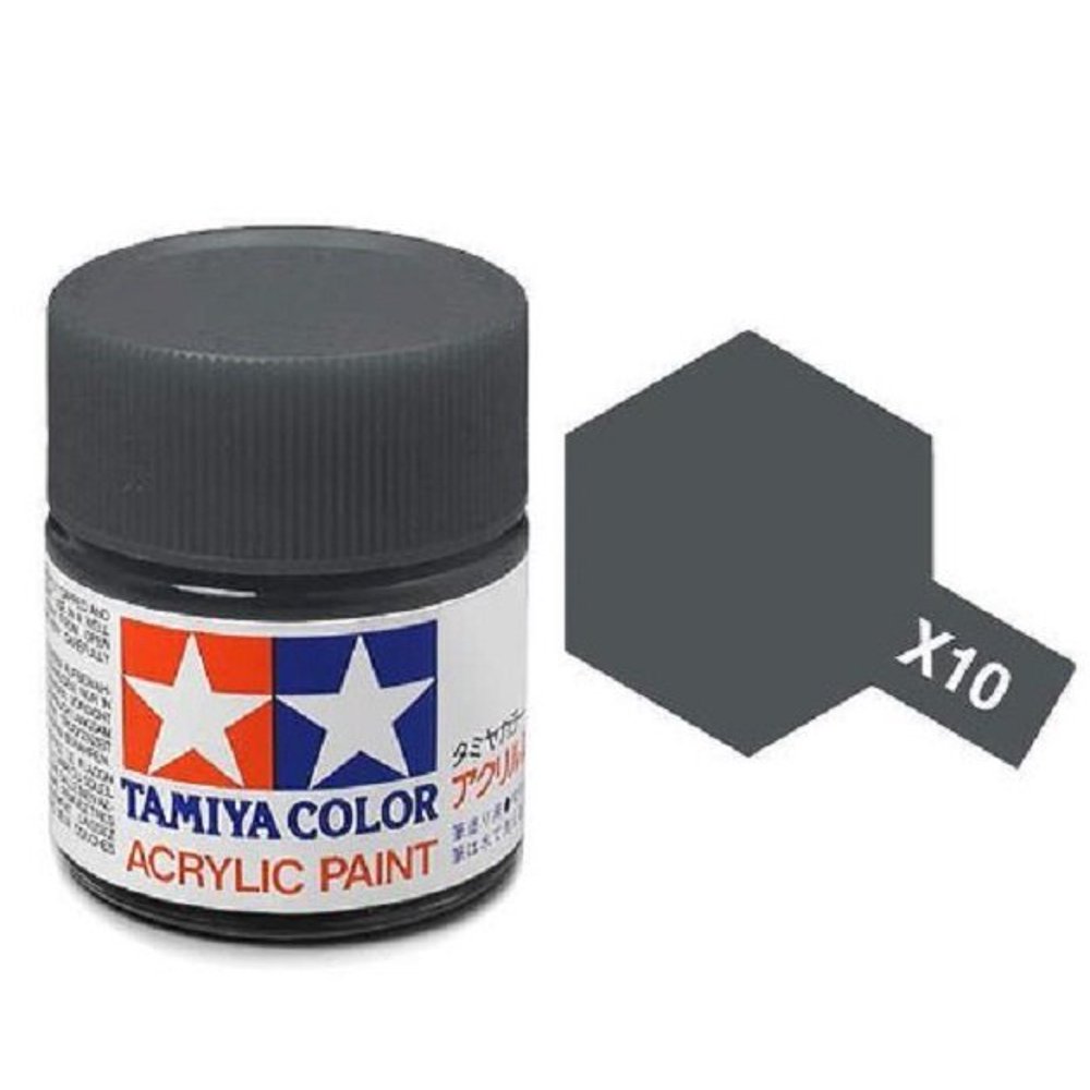 Tamiya Models X10 Mini Acrylic Paint, Gun Metal