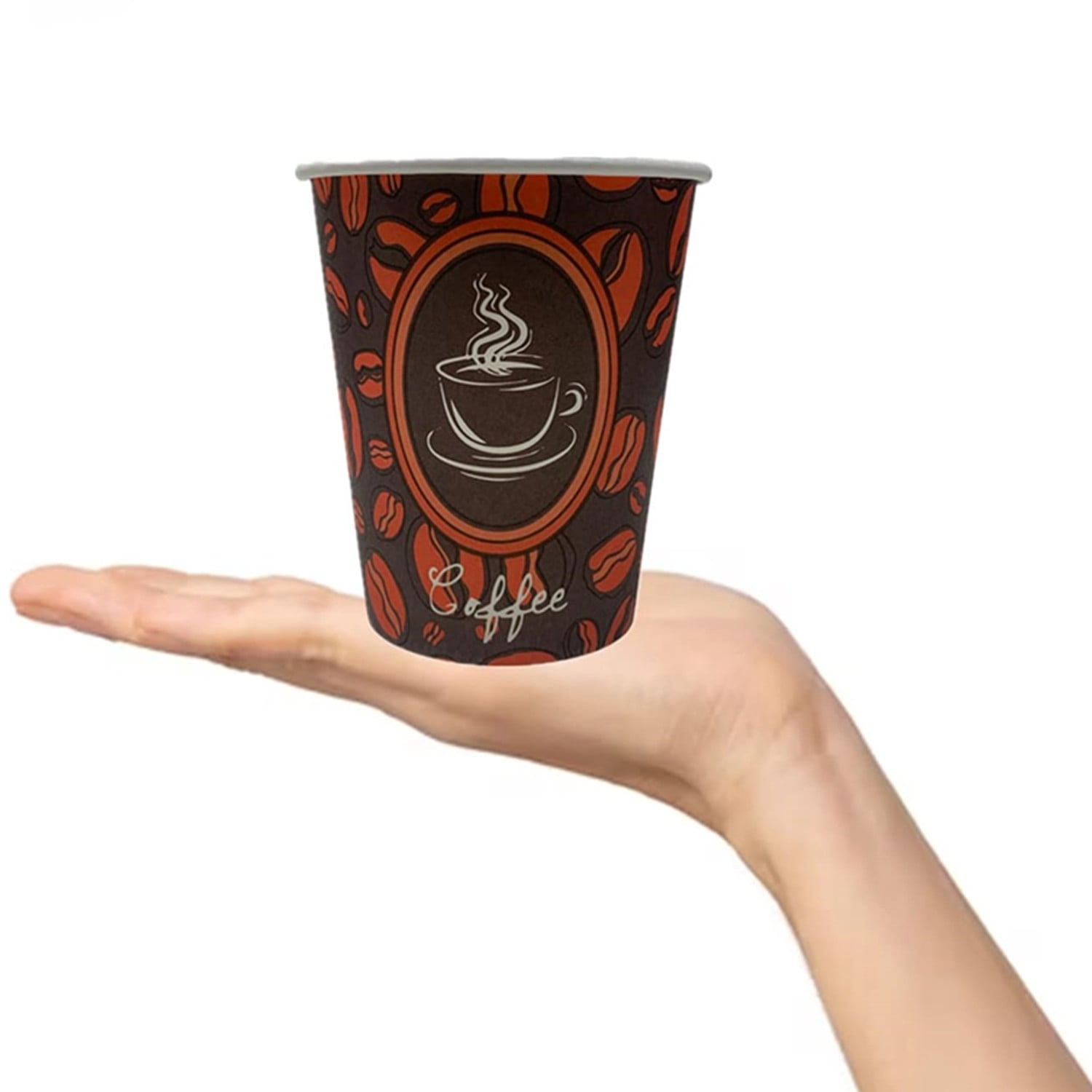 1000 Count 8oz Coffee Cups, Disposable Paper Hot Coffee Cups, for Hot  Drinks and Tea (Coffee Bean Design) - Wholesale Lot - Walmart.com