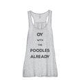 thumbnail image 1 of OY With The Poodles Already Women's Fashion Sleeveless Flowy Racerback Workout Yoga Tank Top Sport Grey Medium, 1 of 3