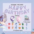 thumbnail image 4 of decoración D'anniversaire Sur Le Thme Des Sirnes Bleues Et Violettes, Ballons D'anniversaire Populaires, Drapeaux De Ballons La Mode, Film En Late, 4 of 4