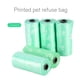 thumbnail image 2 of 5 rollos de bolsas de basura portátiles impresas para recoger excrementos de mascotas, perros y gatos., 2 of 5