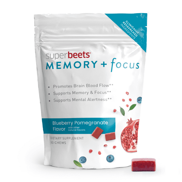 HumanN SuperBeets Memory + Focus Chews Helps Support Brain Health
