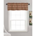 thumbnail image 3 of Brown Southwest Aztec Kitchen Valances for Windows Farmhouse Linen Window Valance Curtain for Living Room Window Treatment Farmhouse Vintage Geometric Valance Rod Pocket Topper Drape, 42 x 12 Inch, 3 of 6