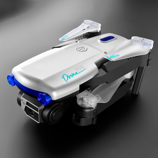 Dron Teledirigido Evitación de obstáculos LED 2.4GHz FPV RC Quadcopter (cámara única 3 batería gris)