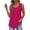 Hot Pink, variant on Summer Vest Loose Pleated Square Neck Sleeveless Top Large Size Women's Top Tang Top Fitness Top Cropped Fitted Top Camisole High Neck 90s Top Women Beach Tops for Women plus Size Bra 4x for Women