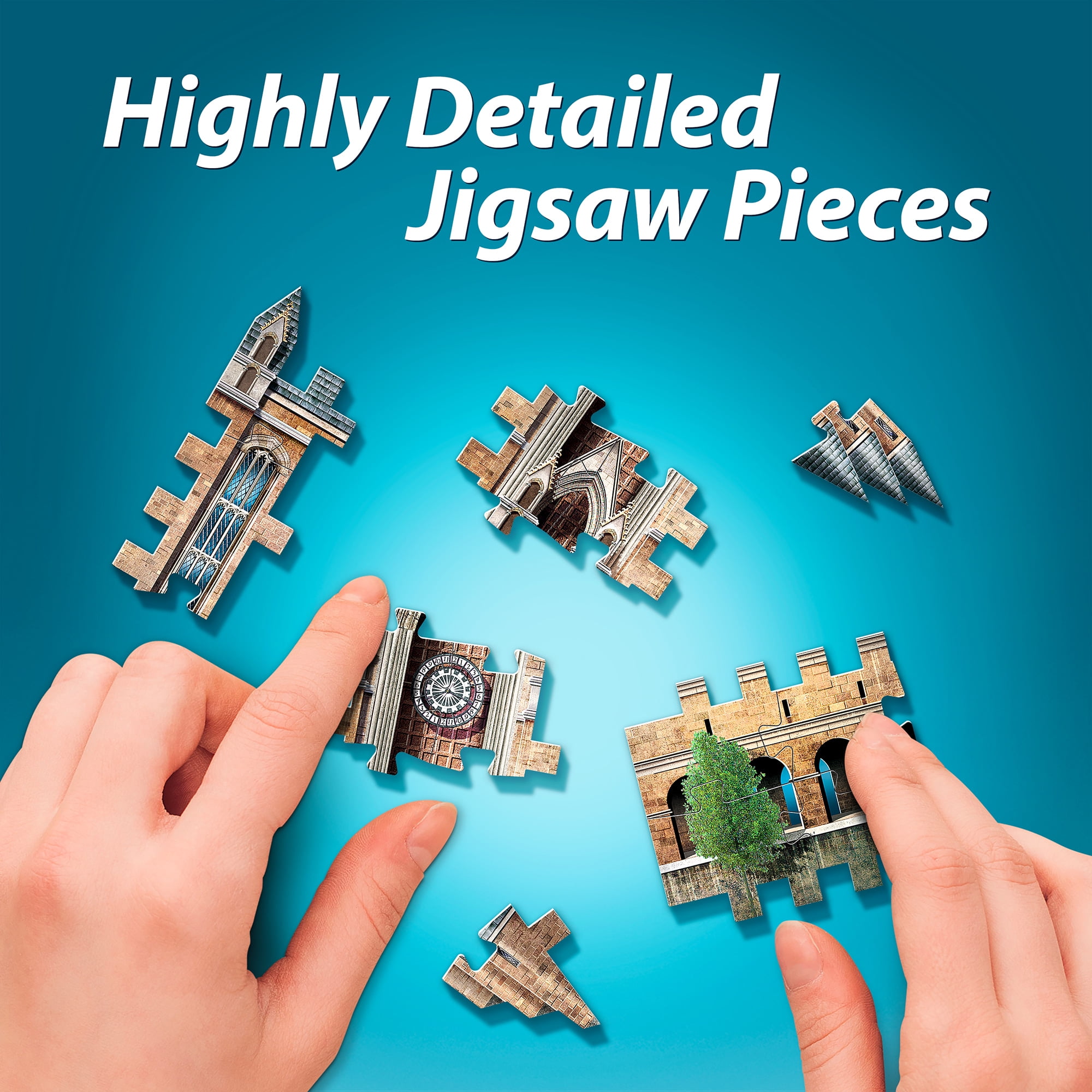 Hogwarts great hall & astronomy tower 3d puzzle set hotsell